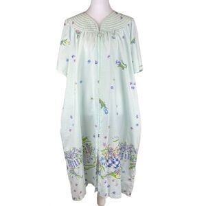 Vintage Madison’s Best Floral House Dress Cottagecore Zip Front Grandmacore 1X